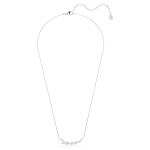 Mesmera necklace Marquise cut, White, Rhodium plated